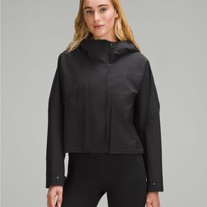 Lululemon Black Rain Chaser Cropped Rain Jacket